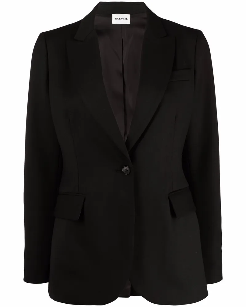 P.A.R.O.S.H. Einreihiger Blazer - Schwarz Schwarz