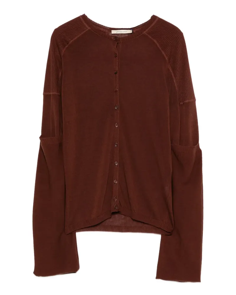 Paloma Wool ribbed panel cardigan - Braun Braun