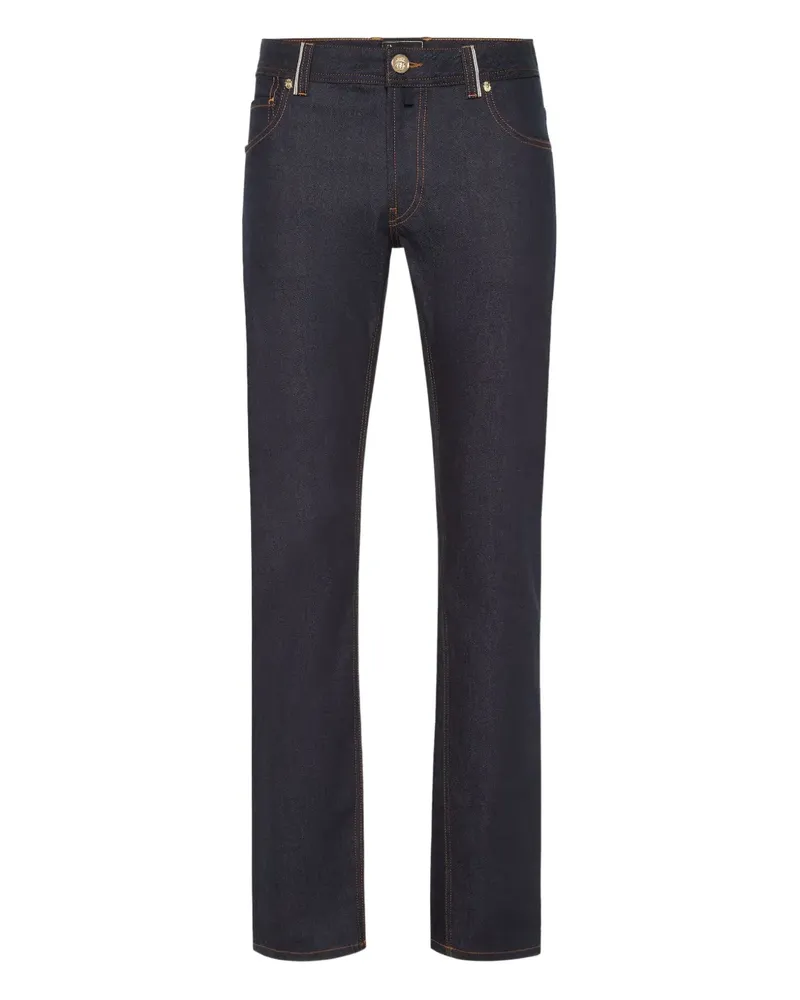Billionaire Straight-Leg-Jeans mit Logo-Patch - Blau Blau