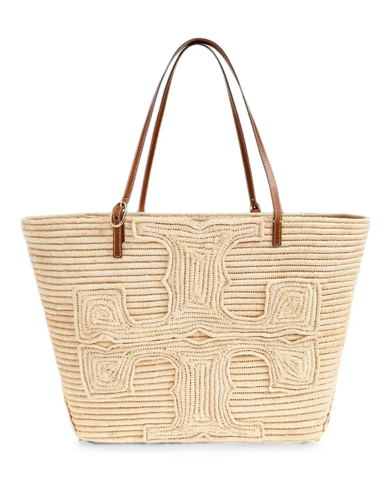 Tory Burch x Doum For Women large Ella logo-patch tote bag - Nude Nude