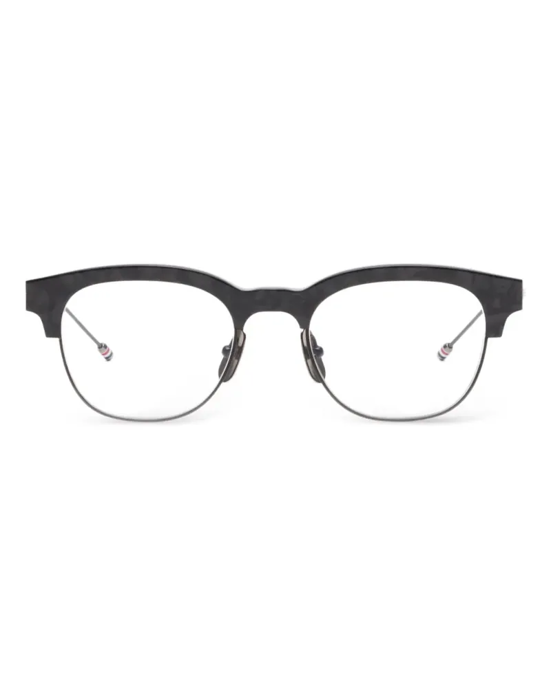 Thom Browne oval-frame glasses - Schwarz Schwarz