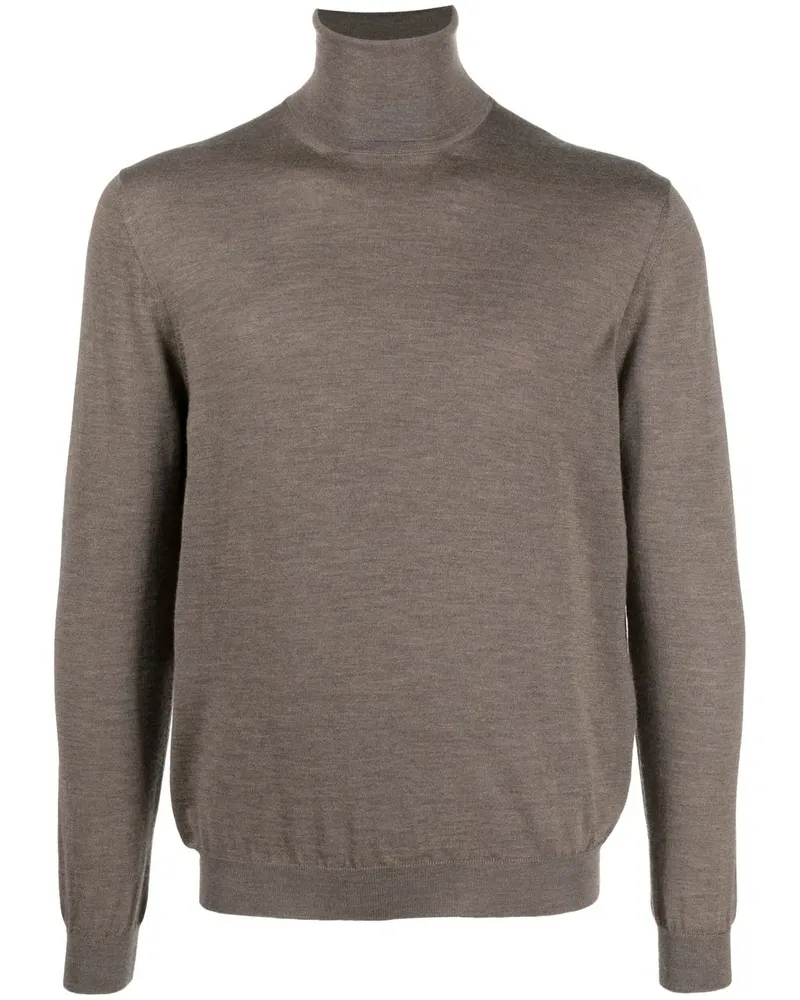 Malo Gestrickter Rollkragenpullover - Braun Braun