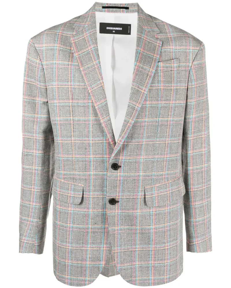 Dsquared2 Sakko mit Karomuster - Schwarz Schwarz