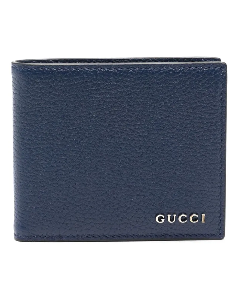 Gucci Portemonnaie mit Logo-Schild Blau