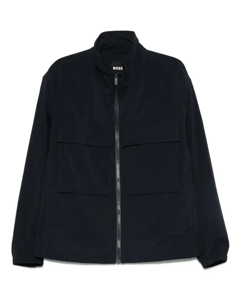 HUGO BOSS Jacke mit Reißverschlusstasche - Blau Blau