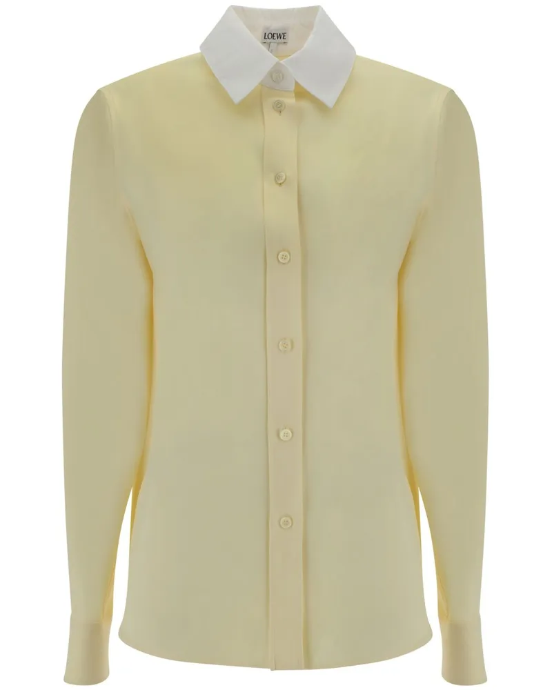 Loewe Hemd mit Kontrastkragen - Gelb Gelb