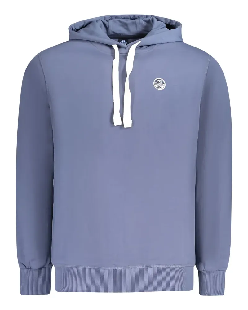 North Sails logo-patch hoodie - Blau Blau