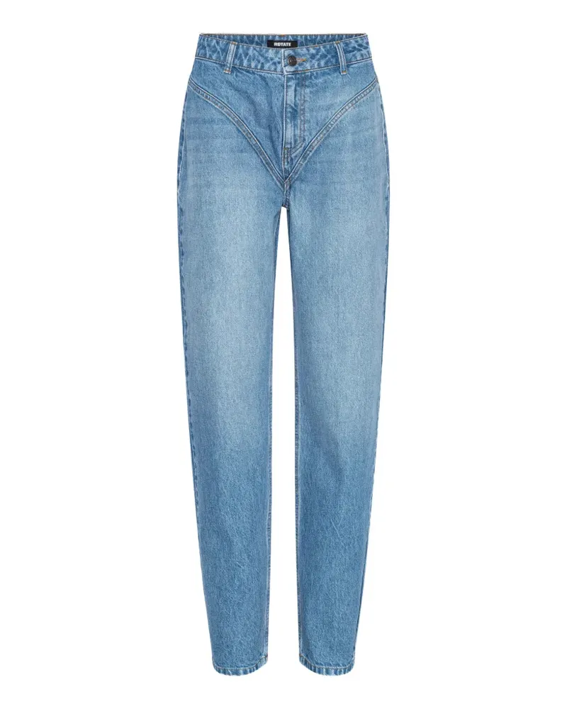 ROTATE Birger Christensen Cutline-Jeans mit hohem Bund - Blau Blau