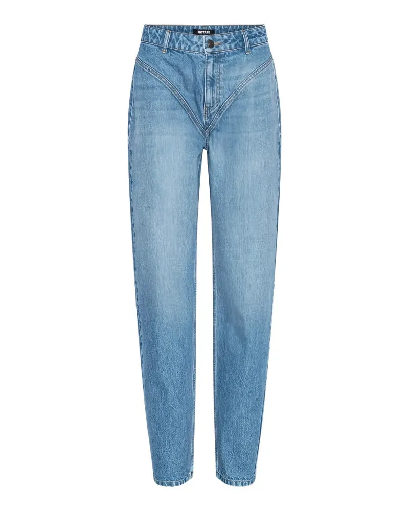 ROTATE Birger Christensen Cutline-Jeans mit hohem Bund - Blau Blau