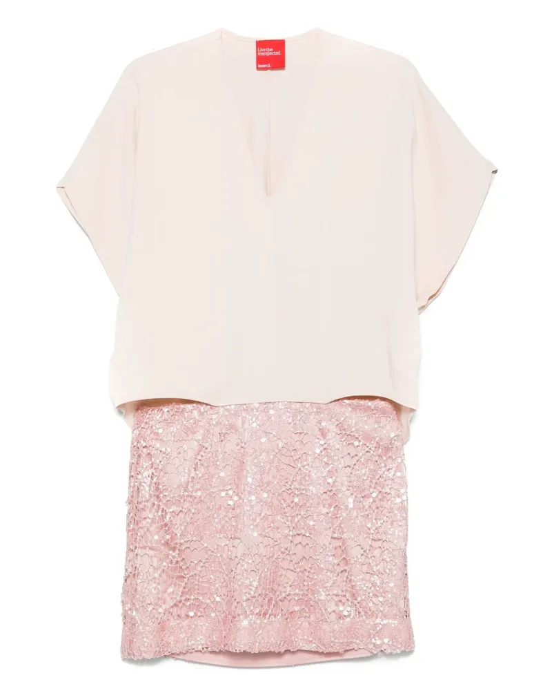 ..,merci Minikleid mit Einsätzen - Rosa Rosa