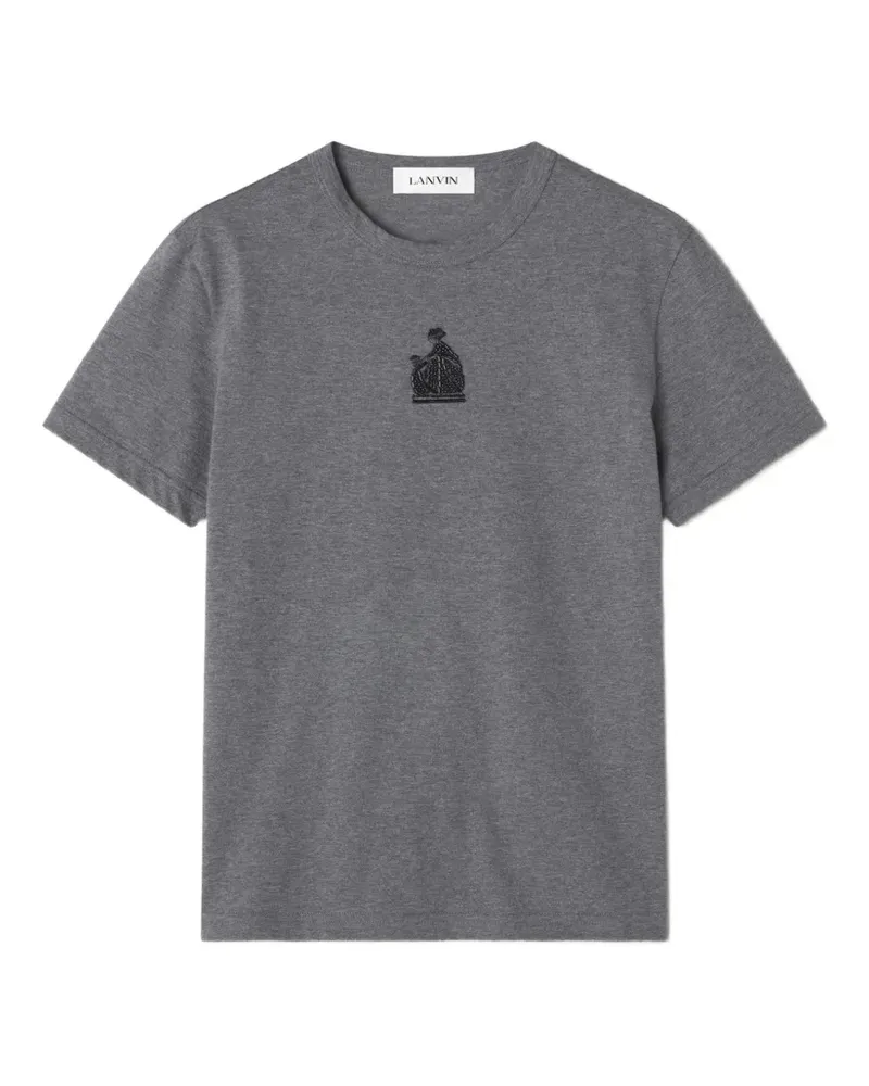 Lanvin Mother and Daughter embroidered jersey T-shirt - Grau Grau