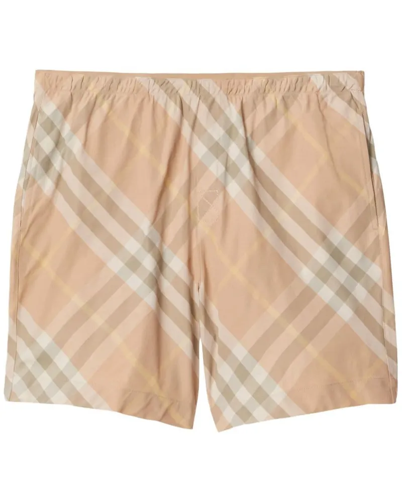 Burberry Karierte Badeshorts - Nude Nude