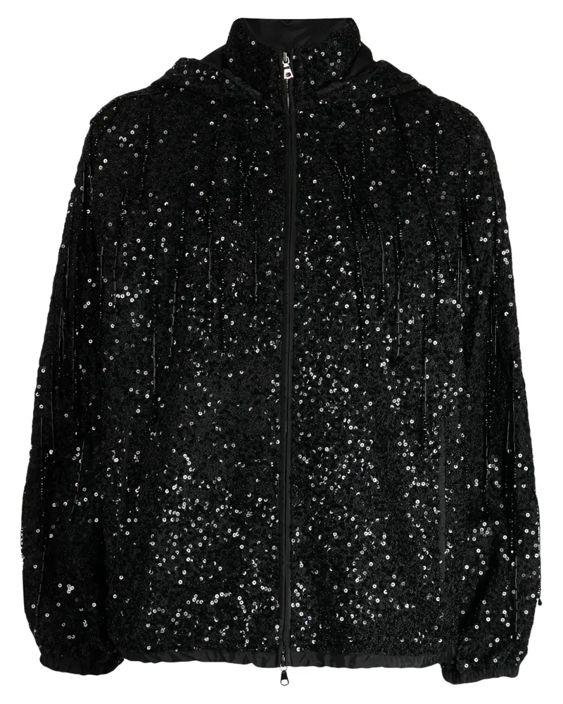 Dice Kayek Bomberjacke mit Pailletten - Schwarz Schwarz