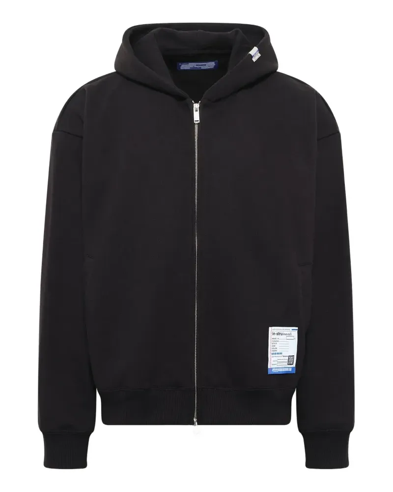 MIHARAYASUHIRO Instrumental logo-patch hoodie - Schwarz Schwarz