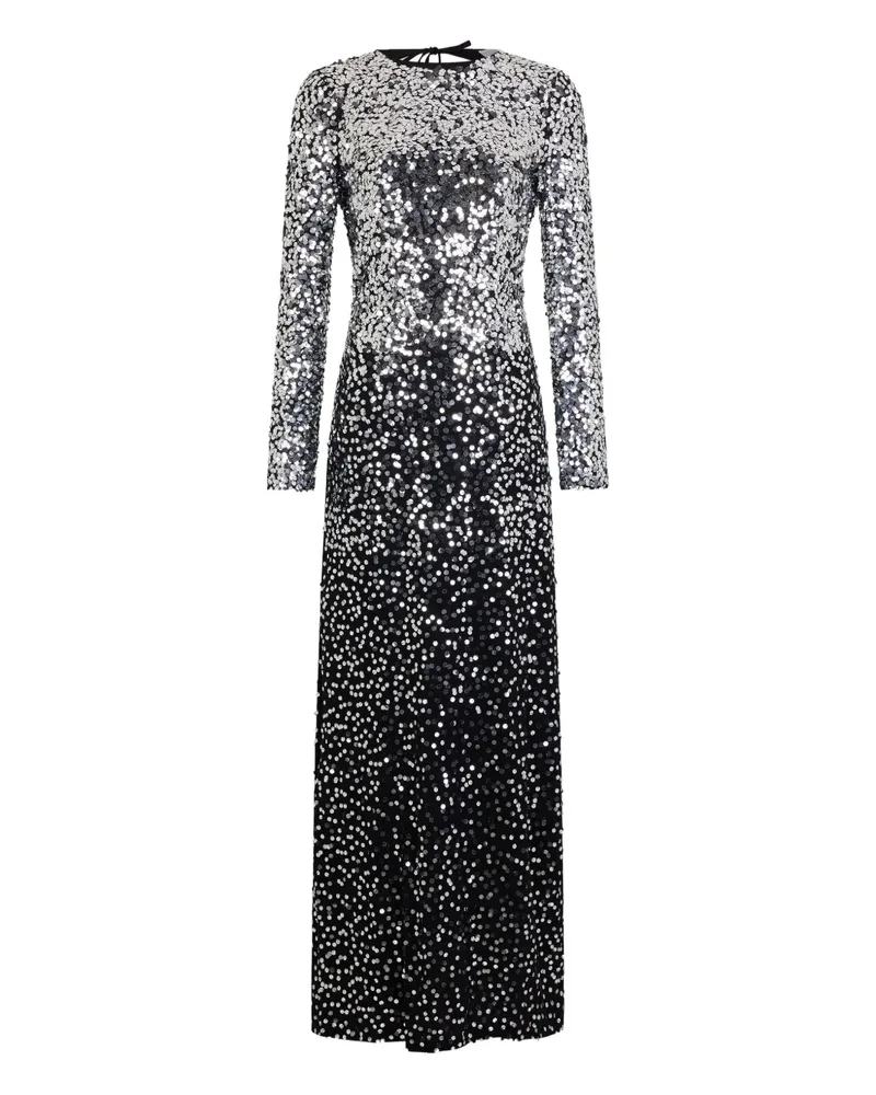 Paco Rabanne Langes Paillettenkleid mit Ombré-Effekt - Silber Silber