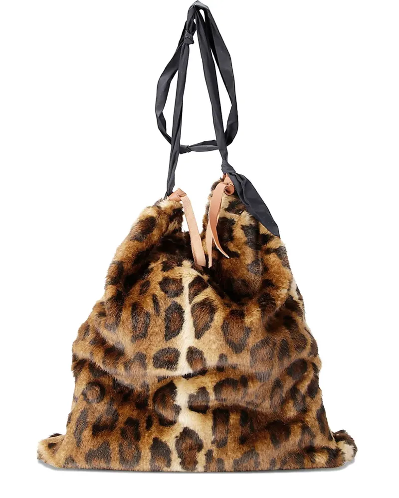 Jejia Carla Schultertasche mit Leoparden-Print - Braun Braun