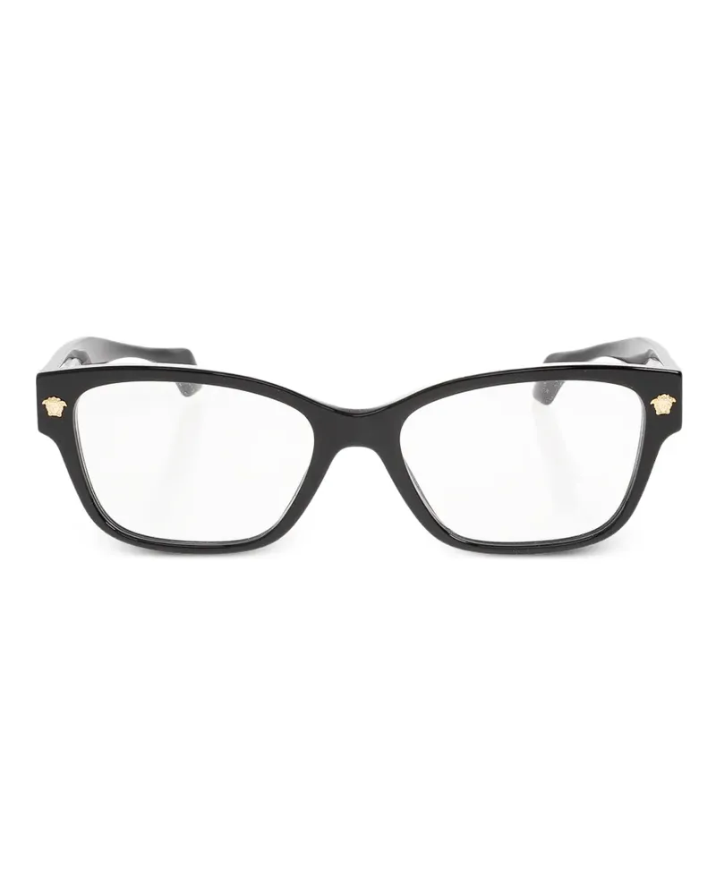 Versace Medusa-plaque square-frame glasses - Schwarz Schwarz