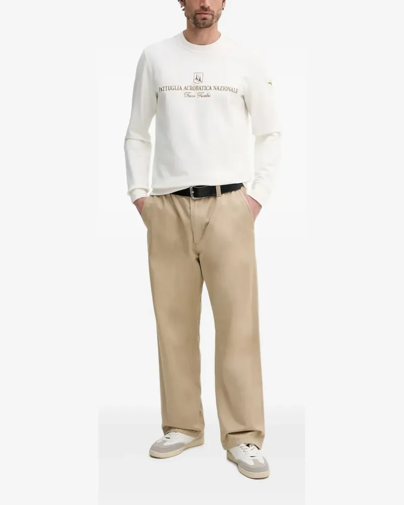 Aeronautica Militare Sweatshirt mit Logo-Stickerei - Weiß Weiß