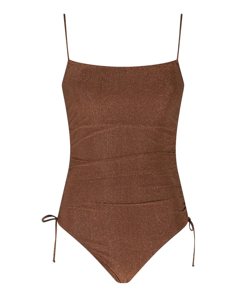 MC2 Saint Barth Eliya lurex swimsuit - Braun Braun