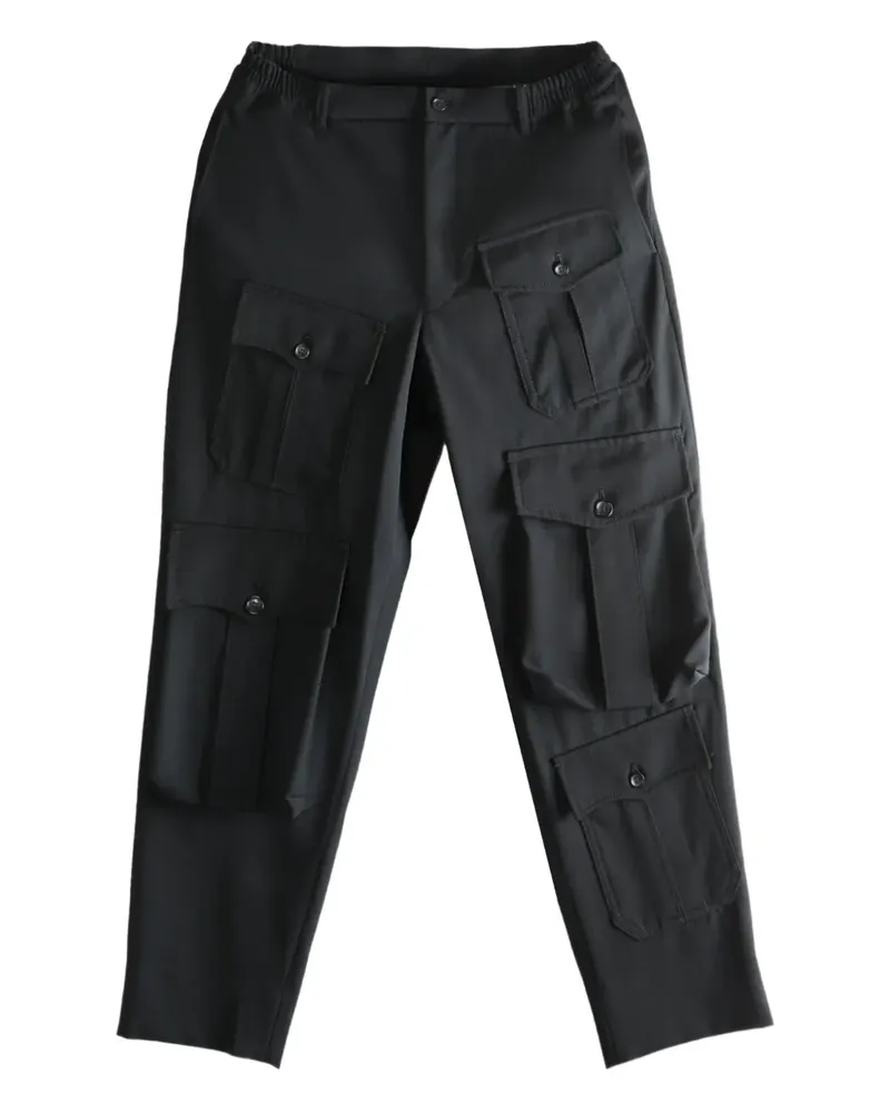 Comme des Garçons multiple-pocket wool trousers - Schwarz Schwarz