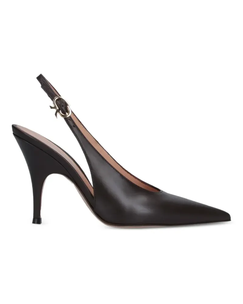 Gianvito Rossi Sofia 95 pointed-toe pumps - Braun Braun