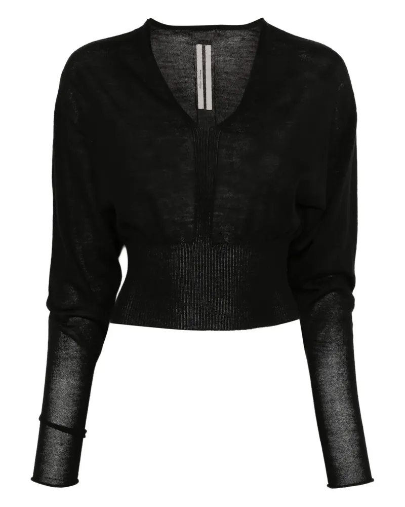 Rick Owens V-neck top - Schwarz Schwarz