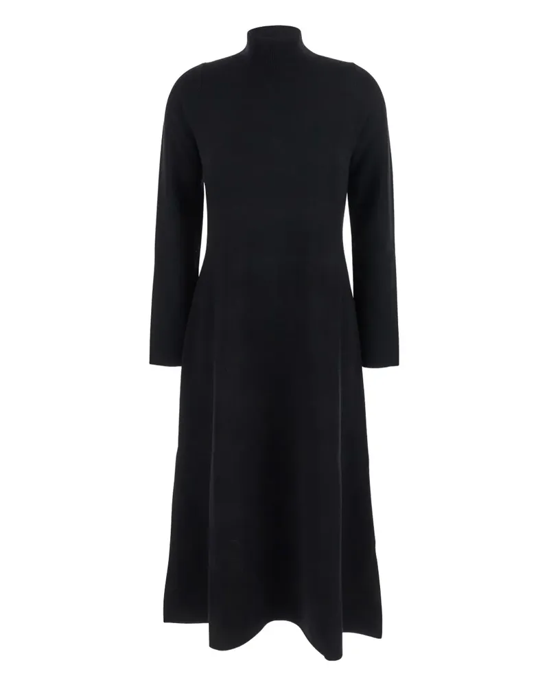 Antonelli Firenze Midikleid mit Stehkragen - Schwarz Schwarz