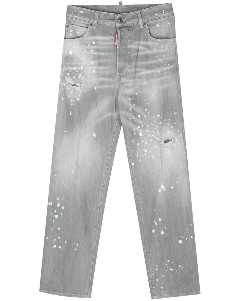 Dsquared2 Gerade Boston Jeans - Grau Grau