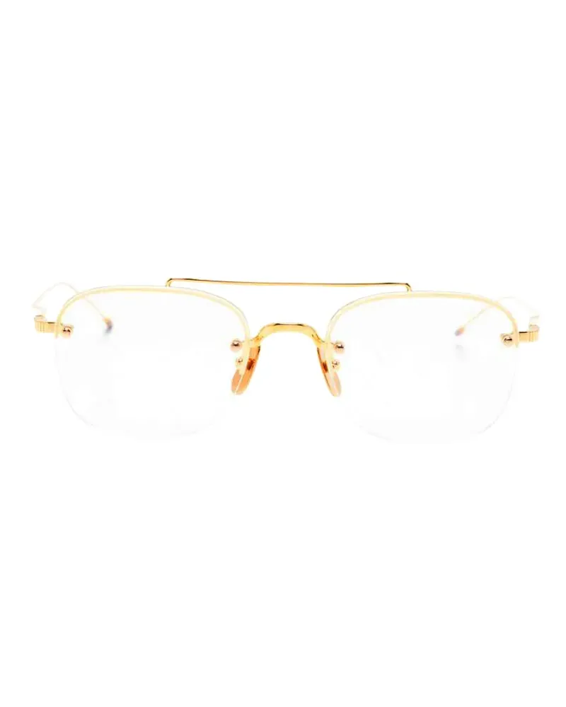 Thom Browne browline-frame glasses - Gold Gold