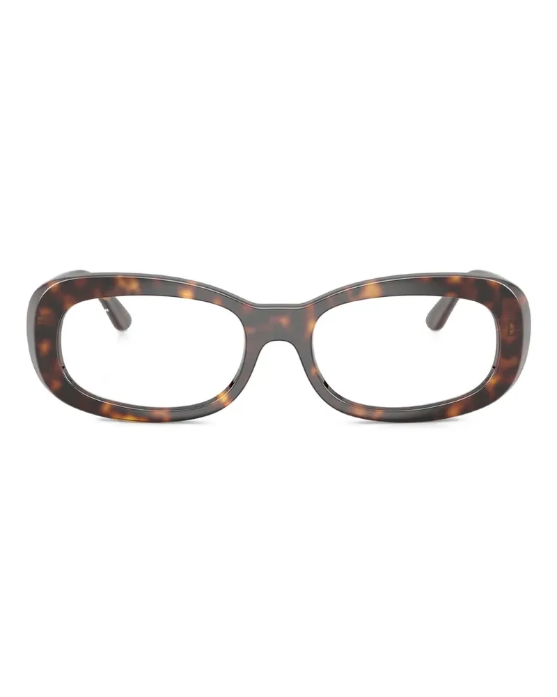 Ray Ban Havana Brille mit ovalem Gestell - Braun Braun