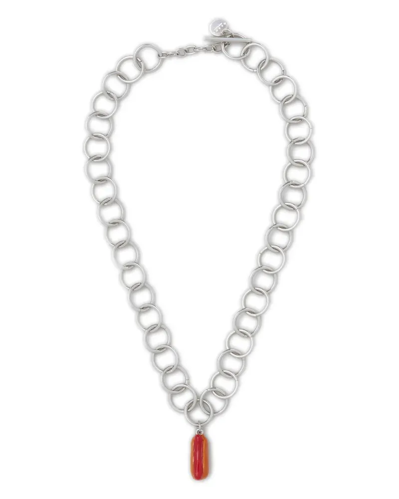 Marni Halskette mit Hot-Dog-Anhänger - Silber Silber