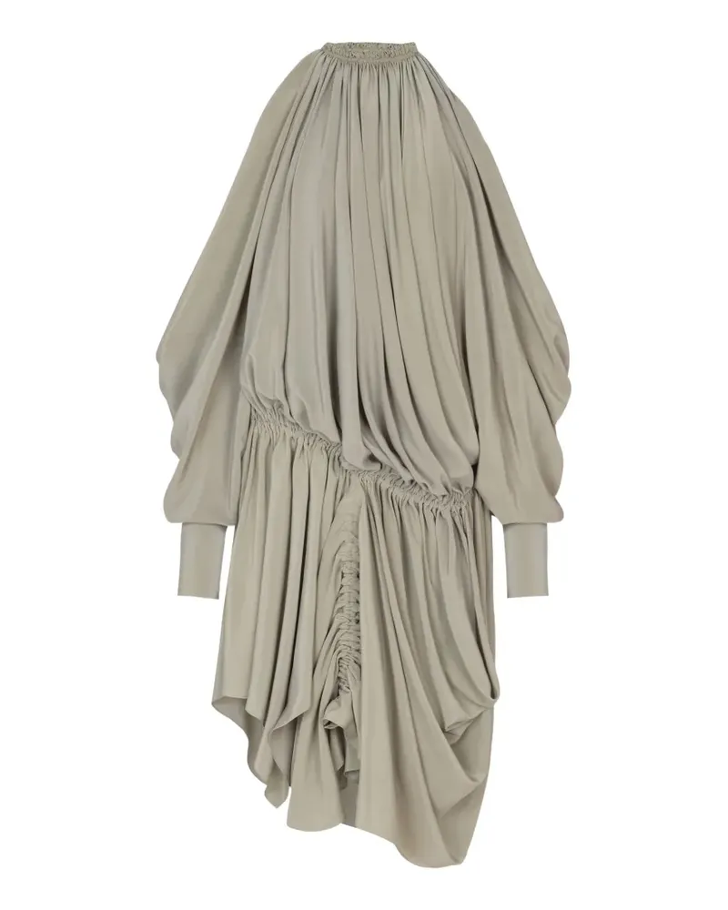 Balmain Kleid mit drapiertem Ausschnitt - Grün Grün