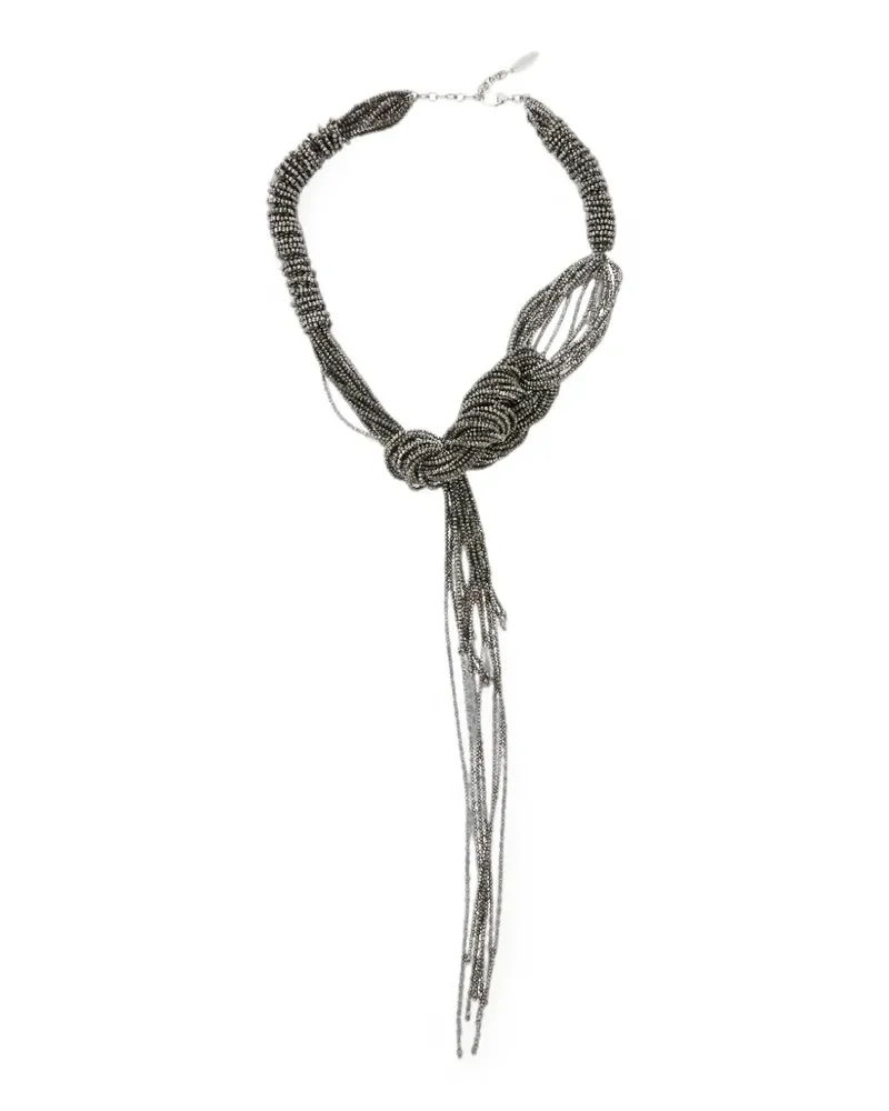 Brunello Cucinelli Halskette mit Perlen - Grau Grau