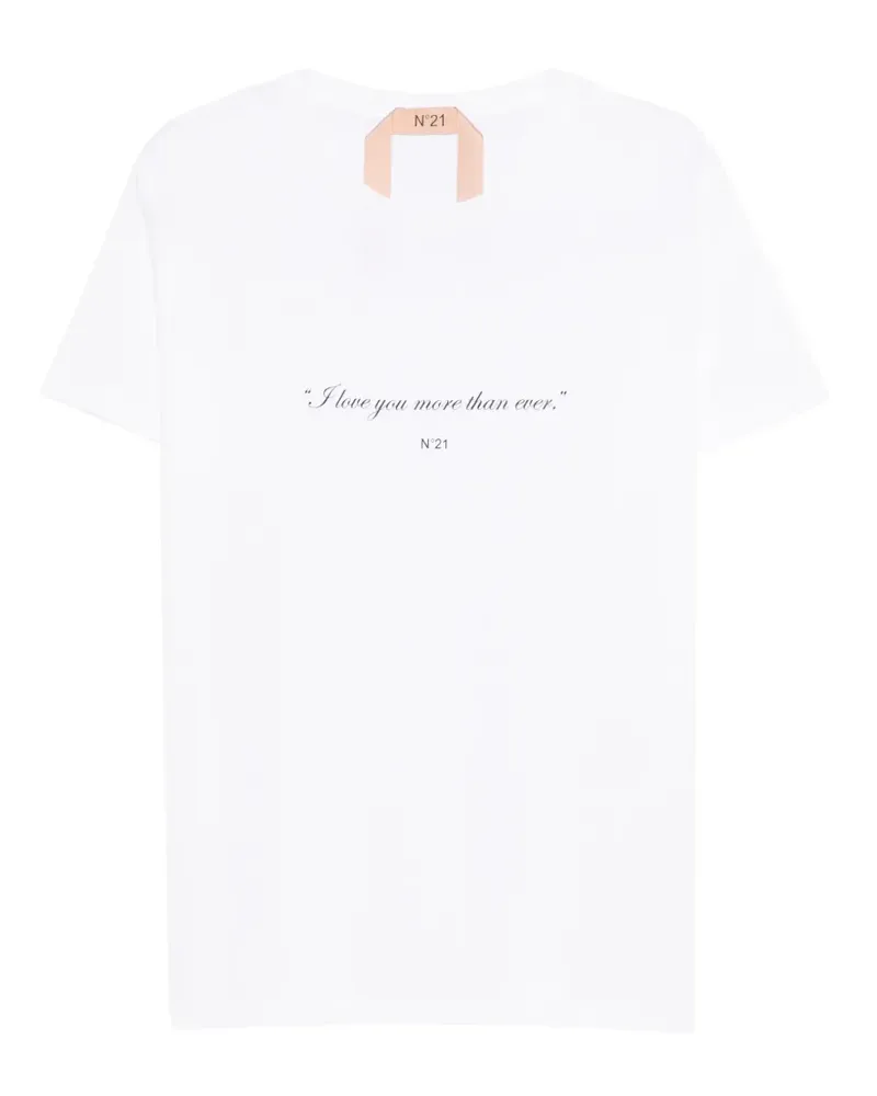 N° 21 T-Shirt mit Zitat - Weiß Weiß