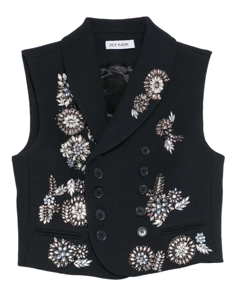 Dice Kayek crystal-embellished vest - Blau Blau