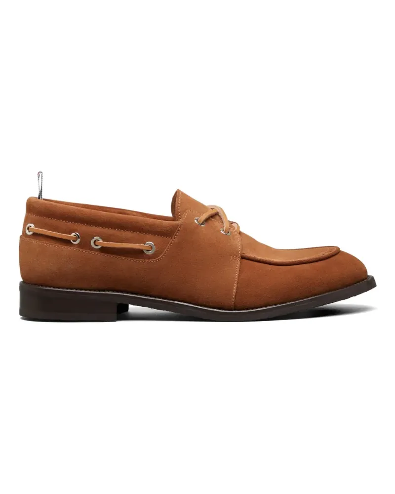 Thom Browne suede brogue-detail boat shoes - Braun Braun