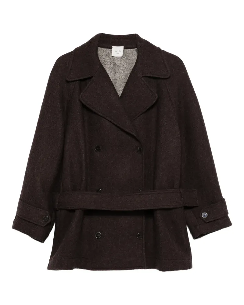 ALYSI belted double-breasted coat - Braun Braun
