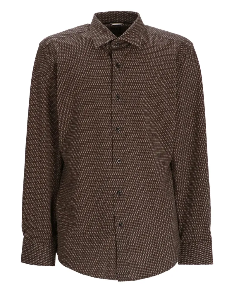 HUGO BOSS Hemd mit geometrischem Print - Nude Nude