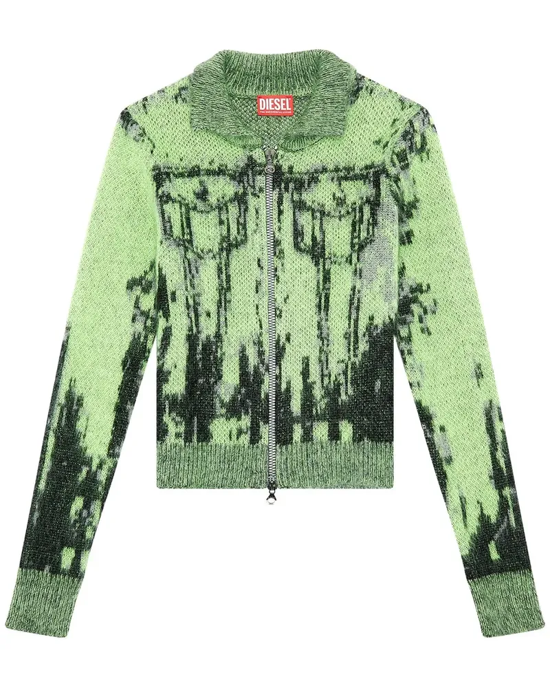 Diesel Pullover mit Intarsienmuster - Grün Grün