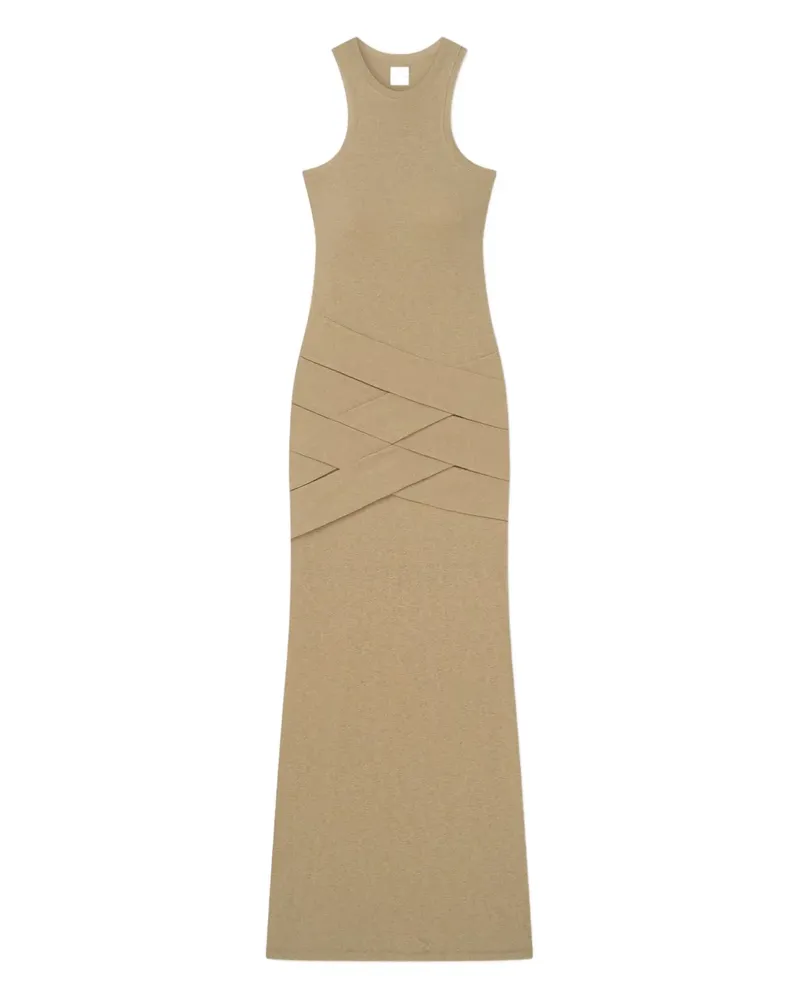 Nanushka Arisa Maxikleid im Layering-Look - Nude Nude