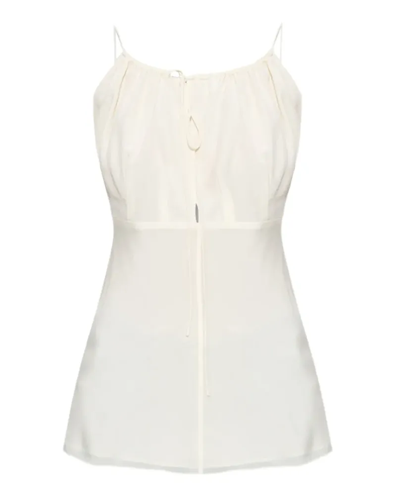 Totême Oberteil aus Seide - WHITE White