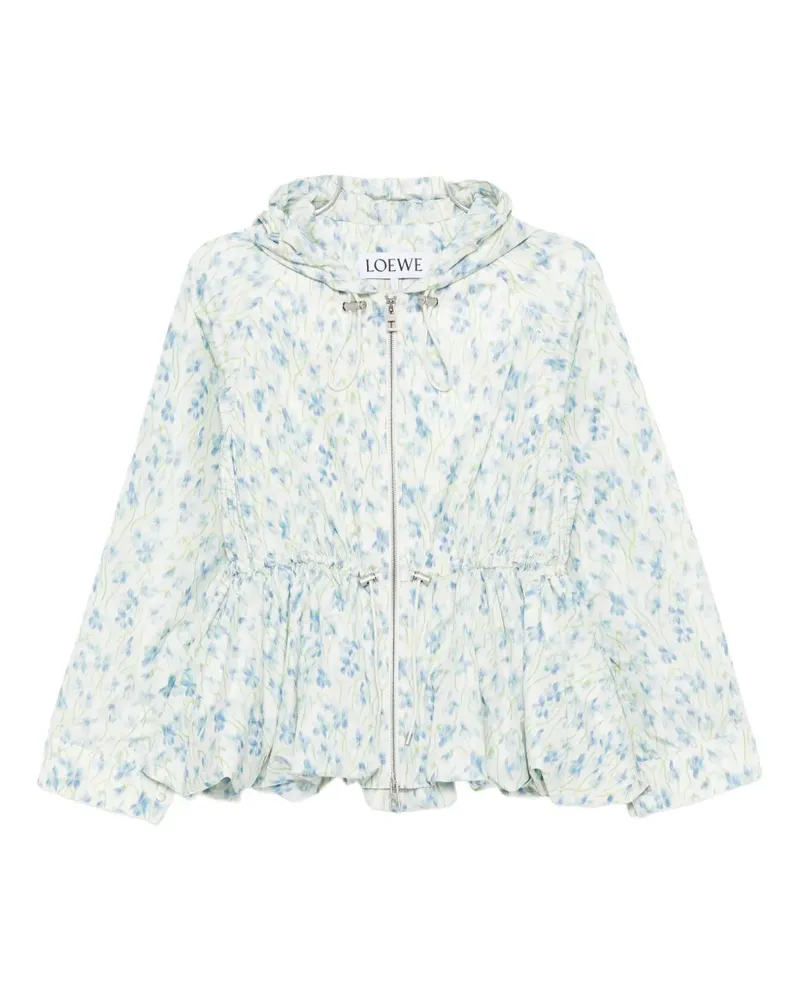 Loewe Hoodie mit Blumen-Print - Weiß Weiß