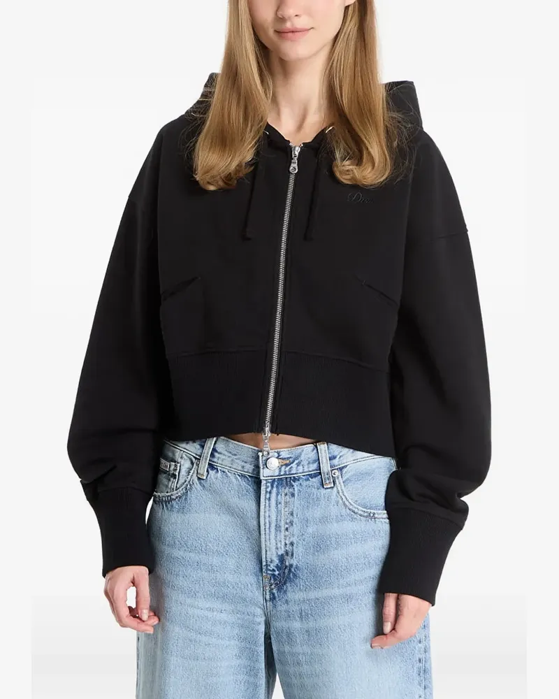 Dime cropped zip-up hoodie - Schwarz Schwarz