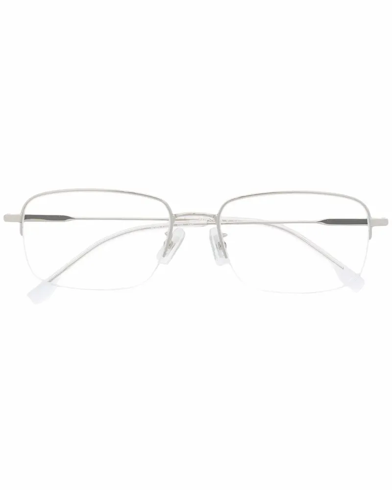 HUGO BOSS Brille mit eckigem Gestell - Silber Silber