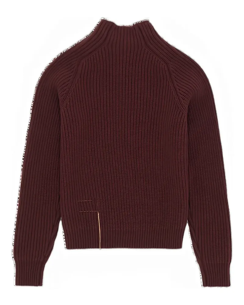 Fortela Gerippter Leona Pullover - Rot Rot