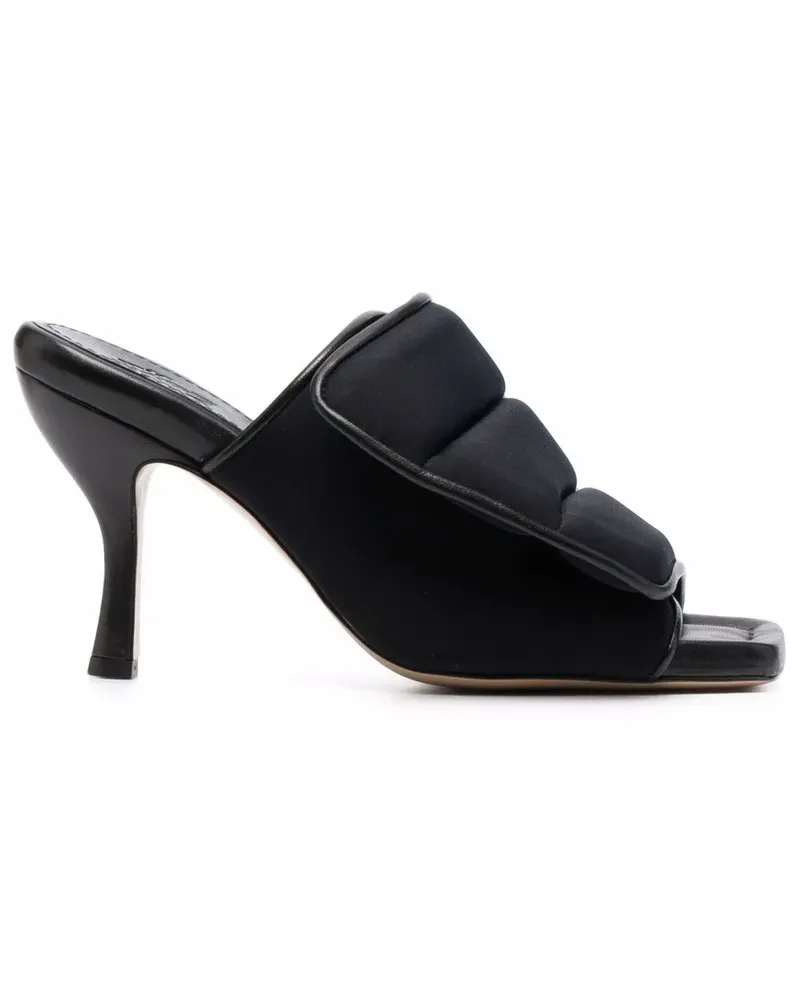 Gia Borghini Gepolsterte Leder Mules - Schwarz Schwarz