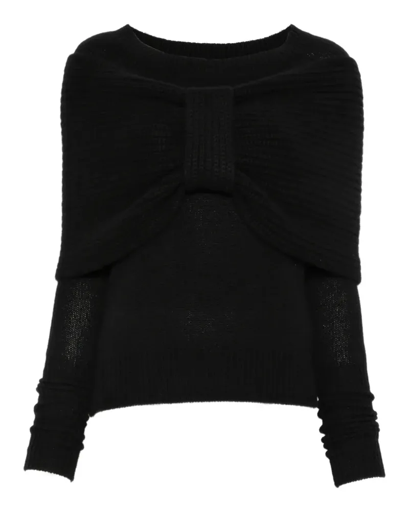 Ermanno Scervino Kaschmirpullover mit Schleifendetail - Schwarz Schwarz
