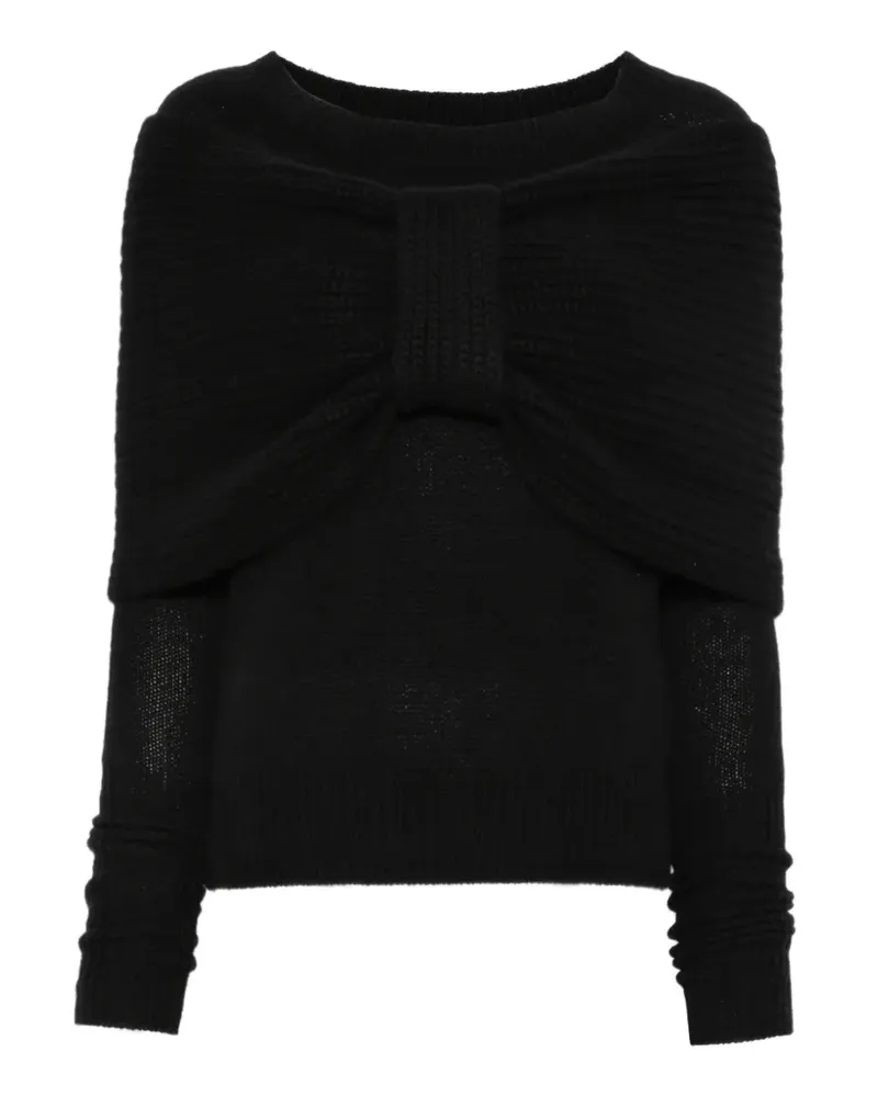 Ermanno Scervino Kaschmirpullover mit Schleifendetail - Schwarz Schwarz