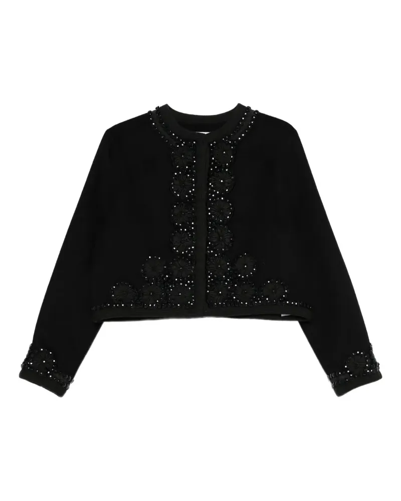P.A.R.O.S.H. P.A.R.O H. Jacke mit Perlen - Schwarz Schwarz
