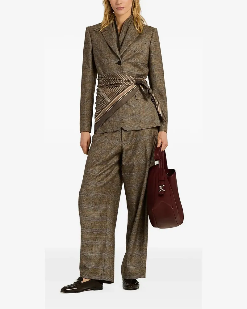 Kiton polka-dot silk scarf - Braun Braun